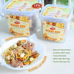 TPN Foods Snack Box – Bánh Hạt Dinh Dưỡng Cao Cấp 10 Loại Giòn Ngon Bổ Dưỡng - Hộp 400g/650g