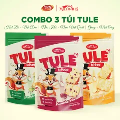 Snack Tule Bites Millinuts 100g - Thơm Ngon Vị Nho Khô, Việt Quất, Hạt Bí, Gừng & Mật Ong - Ăn Vặt Healthy, Tiện Lợi