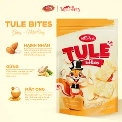 Snack Tule Bites Millinuts 100g - Thơm Ngon Vị Nho Khô, Việt Quất, Hạt Bí, Gừng & Mật Ong - Ăn Vặt Healthy, Tiện Lợi