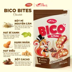 Bánh Snack Hỗn Hợp Bico Bites Millinuts 100g - Hương Vị Socola, Vanila, Matcha - Món Ăn Vặt Ngon & Tiện Lợi
