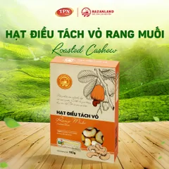 Hạt Điều Tách Vỏ Rang Muối Bazanland - Đặc Sản Cao Nguyên Bổ Dưỡng, Hương Vị Mặn Ngọt Hòa Quyện - Hộp 105g