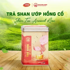 Trà Shan Ướp Hồng Cổ Bazanland - Đặc Sản Cao Nguyên Thơm Ngon, Vị Chát Ngọt Nhẹ, Hộp Sang Trọng 24g