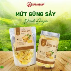 Mứt Gừng Sấy Bazanland 375g - Đặc Sản Cao Nguyên, Ngon Tự Nhiên, Hương Vị Gừng Cay Nồng, Thưởng Thức Món Ăn Vặt Truyền Thống Việt Nam