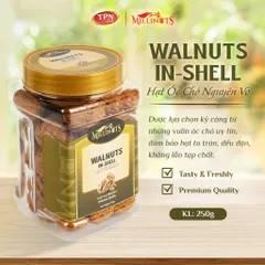 Hạt Óc Chó Nguyên Vỏ Millinuts - Giòn Rụm, Bùi Béo, Tự Nhiên, Dinh Dưỡng, Hũ 250g - Lựa Chọn Lành Mạnh Cho Gia Đình