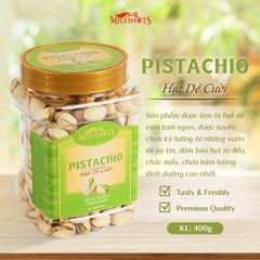 Hạt Dẻ Cười Millinuts 400g - Snack Giòn Rụm Bùi Béo Ngọt Dịu Tự Nhiên, Ăn Vặt Healthy Thượng Hạng từ Mỹ