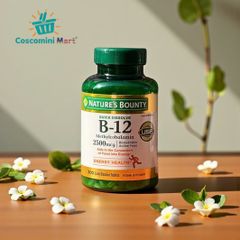 Viên uống Vitamin B12 Nature’s Bounty 2500mcg 300 viên - Hỗ trợ hệ thần kinh, phòng ngừa thiếu máu, bảo vệ tim mạch khỏe mạnh