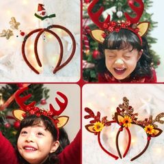 Mũ Noel và Cài Tóc Giáng Sinh Dễ Thương Cho Bé - Phụ Kiện Trang Trí Lễ Hội, Thích Hợp Dự Tiệc và Biểu Diễn