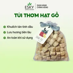 Túi Thơm Hạt Gỗ ESKY Aroma Garden - Khử Mùi Tự Nhiên, Treo Ô Tô & Tủ Quần Áo, Dùng Kèm Tinh Dầu Thiên Nhiên, Gỗ Pơ Mu Sang Trọng