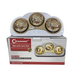 Đèn Sưởi Nhà Tắm 3 Bóng Camac CM03 - Công Suất 825W, Tiết Kiệm Năng Lượng, Giúp Ấm Áp Thoải Mái Trong Mùa Đông