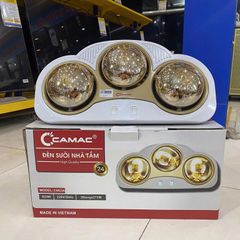 Đèn Sưởi Nhà Tắm 3 Bóng Camac CM03 - Công Suất 825W, Tiết Kiệm Năng Lượng, Giúp Ấm Áp Thoải Mái Trong Mùa Đông