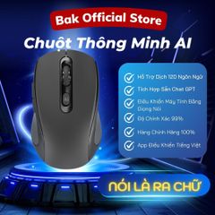 Chuột Thông Minh AI Điều Khiển Giọng Nói - Phiên Dịch 120 Ngôn Ngữ, Kết Nối Bluetooth, Thiết Kế Tiện Dụng BAK