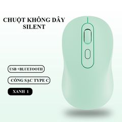 Chuột Không Dây BAK 6600 - Chuột Sạc Pin Tích Hợp Bluetooth & USB 2.4GHz, Thiết Kế Ergonomic, Phù Hợp Laptop & PC