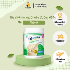 Sữa Bột Glucerna Hunger Smart 635g - Hỗ Trợ Người Tiểu Đường, Giúp Kiểm Soát Đường Huyết, Hương Vani Ngon Miệng