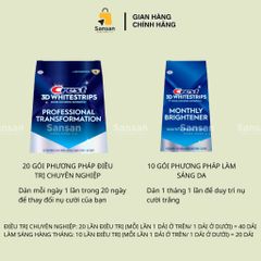 Set Dán Trắng Răng Crest 3D Whitestrips - 20 Miếng Chuyên Sâu + 10 Miếng Duy Trì, Hiệu Quả Tại Nhà, An Toàn Cho Men Răng