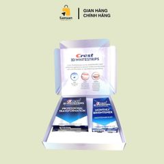 Set Dán Trắng Răng Crest 3D Whitestrips - 20 Miếng Chuyên Sâu + 10 Miếng Duy Trì, Hiệu Quả Tại Nhà, An Toàn Cho Men Răng