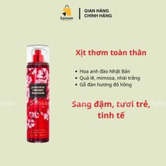 Xịt thơm toàn thân Bath & Body Works 236ml - Mùi hương quyến rũ Dark Kiss, A Thousand Wishes, Cherry Blossom và nhiều loại khác, chính hãng Mỹ