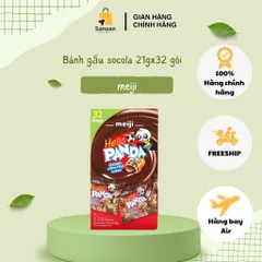 Bánh Gấu Meiji Hello Panda Cookies Chocolate 680g - Bánh Socola Nhân Kem Nguyên Chất Hương Vị Nguyên Liệu Tự Nhiên