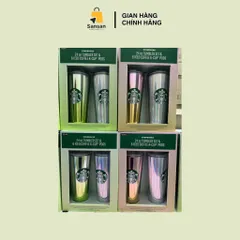 Bộ 2 Ly Giữ Nhiệt Starbucks 24oz (710ml) - Chất Liệu Tritan Bền Bỉ, Giữ Lạnh Hiệu Quả - Sản Phẩm Nội Địa Mỹ