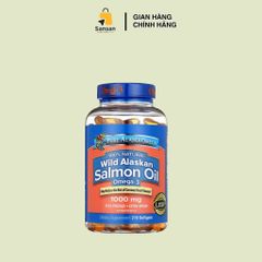 Dầu Cá Omega-3 Wild Alaskan Salmon Oil 1000mg - Viên Uống 210 Viên Hỗ Trợ Tim Mạch và Làm Đẹp Da, Mỹ Nội Địa