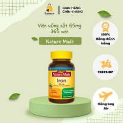 Viên Uống Bổ Sung Sắt Nature Made Iron 65mg - 365 Viên - Hỗ Trợ Sức Khỏe, Sản Xuất Tại Mỹ