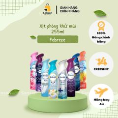 Xịt Thơm Phòng Febreze Air Mist 250g - Khử Mùi Hôi Hiệu Quả, Hương Tropical Bora Bora, Set 4 Chai - Sản Phẩm Nội Địa Mỹ