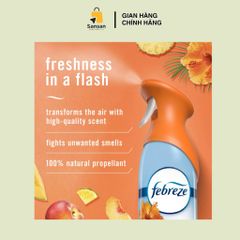 Xịt Thơm Phòng Febreze Air Mist 250g - Khử Mùi Hôi Hiệu Quả, Hương Tropical Bora Bora, Set 4 Chai - Sản Phẩm Nội Địa Mỹ