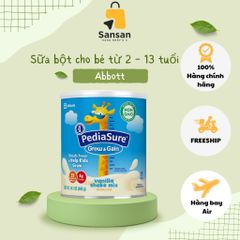Sữa bột PediaSure Grow & Gain hương Vanilla 400g - Dinh dưỡng cho trẻ từ 2 - 13 tuổi, hỗ trợ tăng trưởng chiều cao và cân nặng