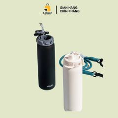 Set 2 Bình Giữ Nhiệt Ello Thép Không Gỉ 22oz - Bình Nước Chống Rò Rỉ, Giữ Lạnh 24h, Thể Thao, Du Lịch Mỹ