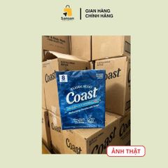Xà Bông Coast Classic Soap Lốc 8 Cục x 113g - Hương Sóng và Gió Biển Dịu Nhẹ, Làm Sạch Da, Dùng Cho Cả Gia Đình