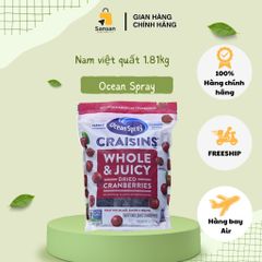 Nam Việt Quất Sấy Khô Ocean Spray Craisins 1.81kg - Trái Cây Ngọt Ngào, Hương Vị Đặc Biệt Chất Lượng Mỹ
