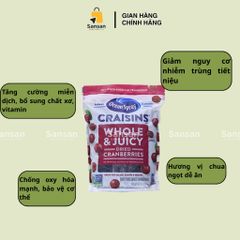 Nam Việt Quất Sấy Khô Ocean Spray Craisins 1.81kg - Trái Cây Ngọt Ngào, Hương Vị Đặc Biệt Chất Lượng Mỹ