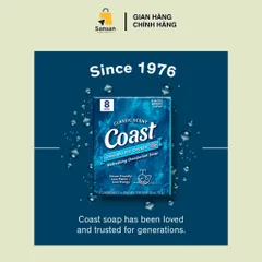 Xà phòng Coast Classic 113g - Xà bông tắm và rửa tay hương biển dịu nhẹ, an toàn cho cả gia đình, sản phẩm nội địa Mỹ.