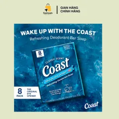 Xà phòng Coast Classic 113g - Xà bông tắm và rửa tay hương biển dịu nhẹ, an toàn cho cả gia đình, sản phẩm nội địa Mỹ.