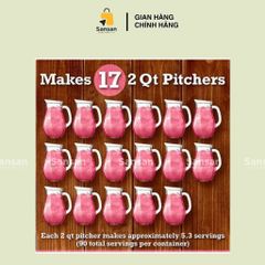 Bột Pha Nước Chanh Hồng Country Time Pink Lemonade 2.33kg - Hương Vị Tươi Mát, Không Chất Bảo Quản, Lý Tưởng Cho Gia Đình, Ngày Hè