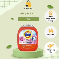 Viên giặt Tide Pods 4 in 1 Downy April Fresh - 104 viên 2.7kg, công nghệ làm sạch và khử mùi hôi, hàng Mỹ chính hãng
