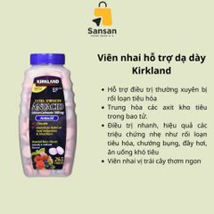 Kẹo Kirkland Antacid 265 Viên - Hỗ Trợ Tiêu Hóa Từ Mỹ, Giảm Đau Dạ Dày, Kẹo Ngon, Sử Dụng Dễ Dàng