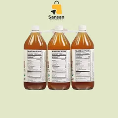 Giấm táo hữu cơ Kirkland Signature 946ml - Tăng cường sức khỏe, hỗ trợ tiêu hóa và làm đẹp da, tóc - Gia vị nấu ăn tự nhiên