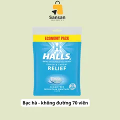 Kẹo ngậm HALLS Mỹ hương chanh mật ong và bạc hà - Không đường & có đường, gói 80 viên, bảo quản tiện lợi