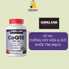 Viên uống hỗ trợ tim mạch CoQ10 Kirkland 300mg - Giảm đau thắt, ổn định huyết áp, 100 viên - Chất lượng Mỹ