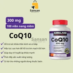 Viên uống hỗ trợ tim mạch CoQ10 Kirkland 300mg - Giảm đau thắt, ổn định huyết áp, 100 viên - Chất lượng Mỹ