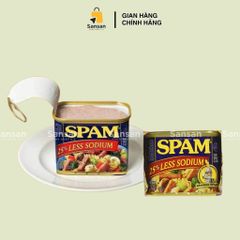 Thịt Hộp Spam 25% Less Sodium 340g - Thịt Hộp Ngon, Tiện Lợi Cho Bữa Cơm Hằng Ngày, Đặc Sản Mỹ