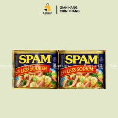 Thịt Hộp Spam 25% Less Sodium 340g - Thịt Hộp Ngon, Tiện Lợi Cho Bữa Cơm Hằng Ngày, Đặc Sản Mỹ