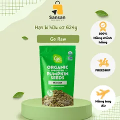 Hạt bí hữu cơ rang muối biển Go Raw Organic Pumpkin Seeds sea salt 624g của Mỹ