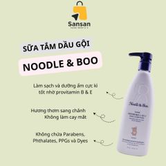 Sữa Tắm Gội 2-in-1 Noodle and Boo 473ml - Dưỡng ẩm và Xịt Thơm Vải An Toàn cho Bé Từ 0m+ - Hàng Mỹ Cao Cấp