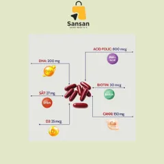 Vitamin bầu tổng hợp Nature Made Prenatal Folic Acid + DHA Mỹ 100v