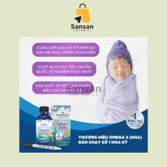 Siro Baby DHA Nordic Naturals 60ml - Hỗ trợ phát triển não bộ cho trẻ sơ sinh 0-12 tháng, Omega-3 tinh khiết từ cá tuyết Bắc Cực