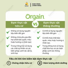 Bột Đạm Hữu Cơ Orgain Organic Protein Chocolate/Vani 1.2kg - Thực Phẩm Bổ Sung Dinh Dưỡng Chay, Giảm Cân, Tăng Cường Sức Khỏe