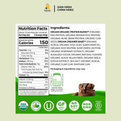 Bột Đạm Hữu Cơ Orgain Organic Protein Chocolate/Vani 1.2kg - Thực Phẩm Bổ Sung Dinh Dưỡng Chay, Giảm Cân, Tăng Cường Sức Khỏe