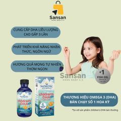 Siro DHA Trẻ Em Nordic Naturals Xtra 60ml - Hỗ Trợ Phát Triển Não Bộ và Thị Giác, Hương Vị Trái Cây Ngon Miệng