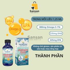 Siro DHA Trẻ Em Nordic Naturals Xtra 60ml - Hỗ Trợ Phát Triển Não Bộ và Thị Giác, Hương Vị Trái Cây Ngon Miệng